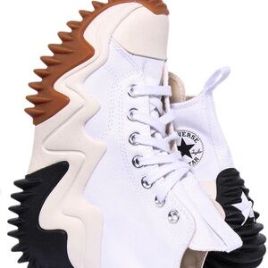 Converse White Canvas High-Top Ripple Sole Sneaker runstar motion